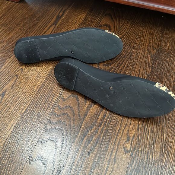 Jack Rogers Bree Ballet Flat in Black w/ Leopard Toes - Size 8.5 - Picture 9 of 13